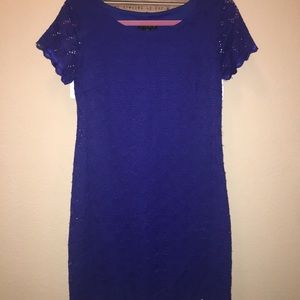 Royal Blue lace detail dress